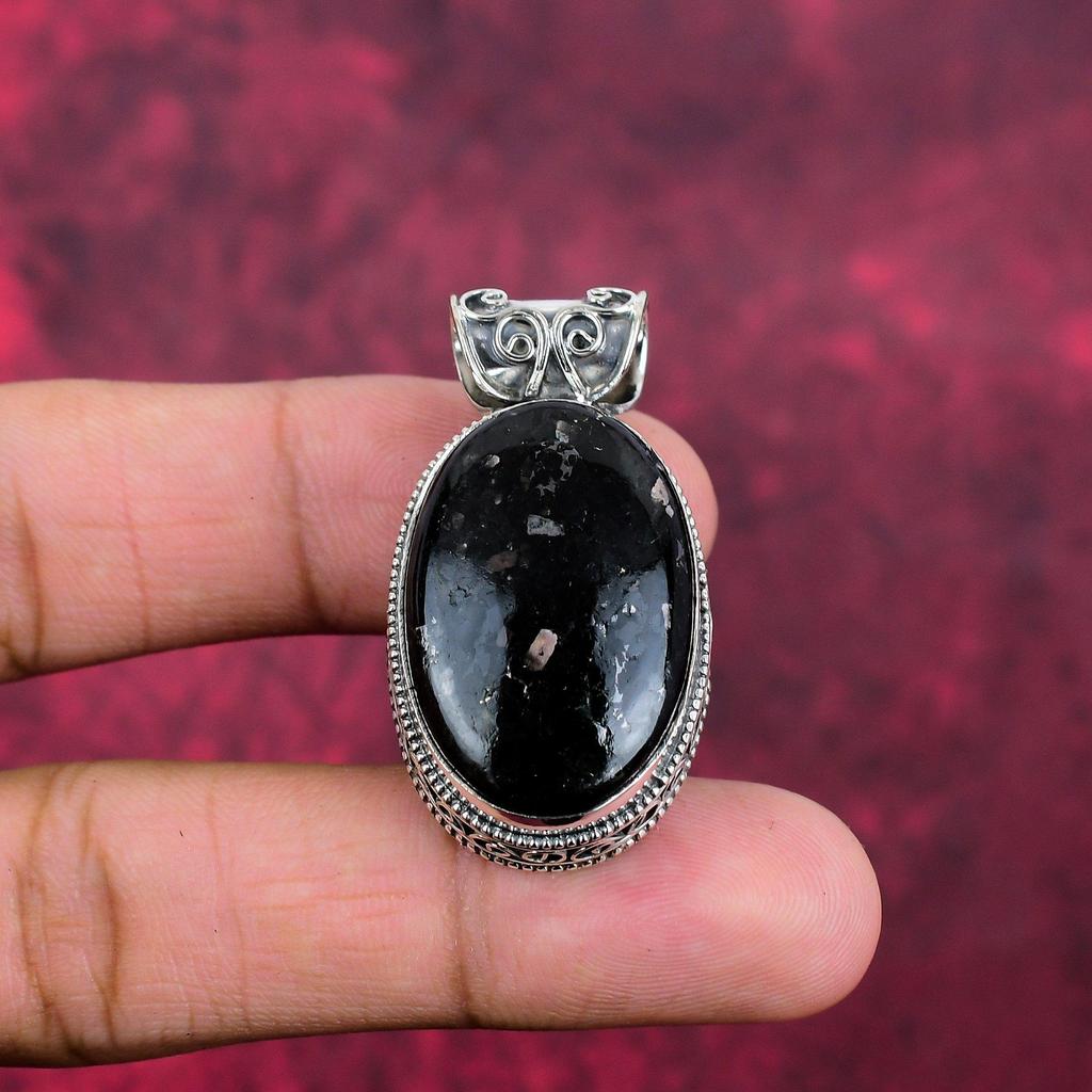 Nummite Hänge, 925 Massivt Sterling Silver Ädelstenssmycke, Handgjort Hänge, För Thanksgiving