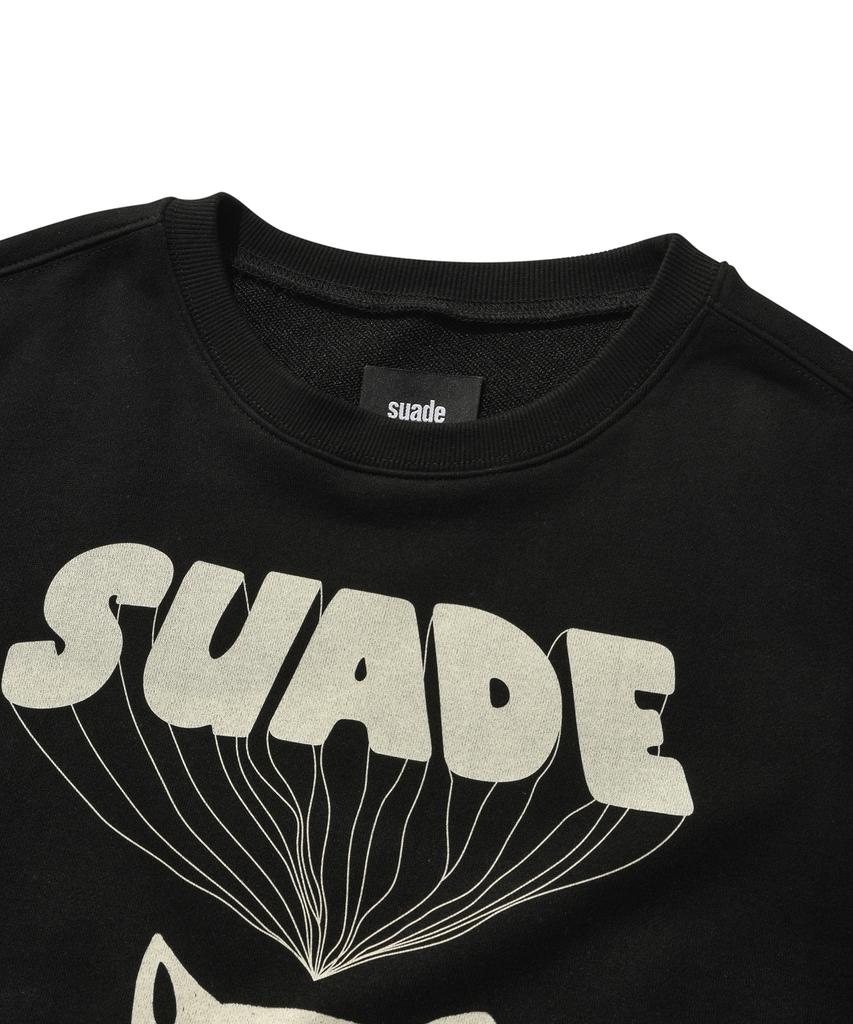 Seuweideu Balloon Cat Crewneck [Black]