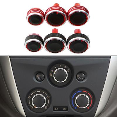 Aluminum Alloy AC Knob Air Conditioning Heat Control Switch Button Knobs for Nissan New Sunny March Accessories