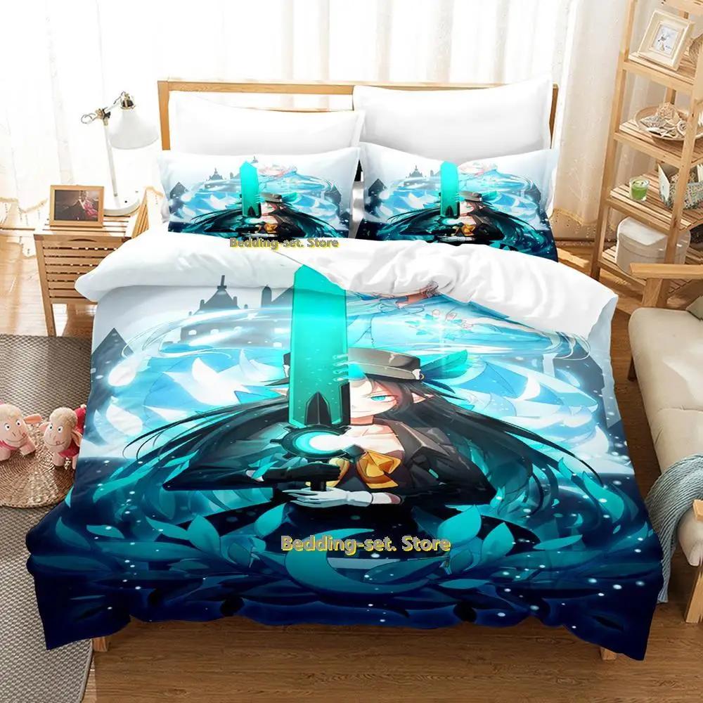 

Anime Adult Boys Bedding Set King Single Twin Queen Size Duvetcover Set Fantasia Bed Set Quilt Cover Pillowcase EU single(135x200cm)