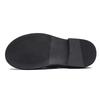 Mode Britischer Stil Herren Slipper Schwarz Business Casual Schuhe Leder Atmungsaktiv Rutschfest Klobige Sohle Arbeitsschuhe für Vielseitige Outfits