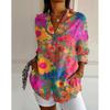 Ladies, Casual, Long Sleeved, Button Up Shirt, Floral Print, Machine Washable, Casual, Loose Fit