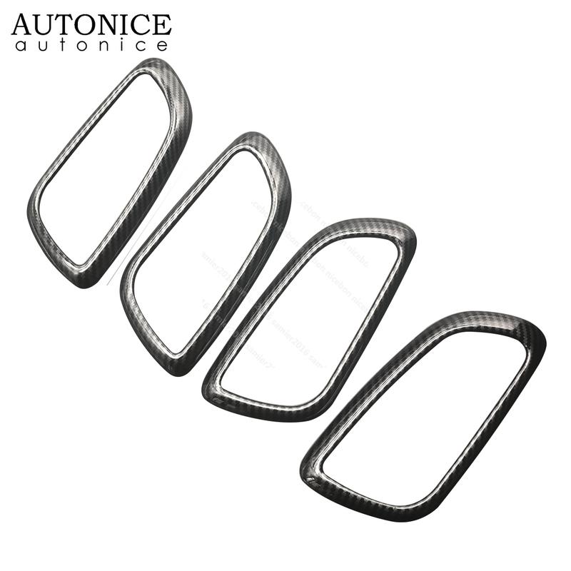 4PCS Carbon Fiber Color Door Handle Bowl Frame Cover Trim Fit for Dodge Journey JCUV 2013 2014 2015 2016 2017 2018