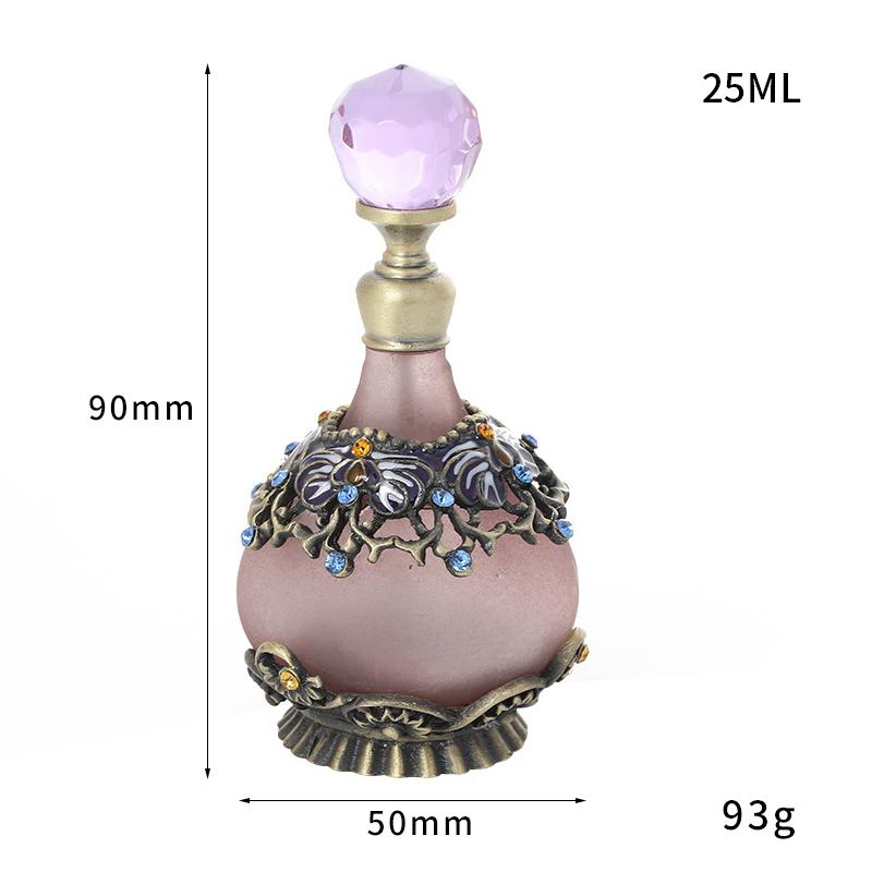 1PC 5/7/10/12/15/25/30/40ml Refillable Empty Perfume Bottles Crystal Glass Essential Oil Bottle Home Decor Wedding Party Gift