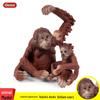 Wild Animal Ornaments: Solid Plastic Long-armed Ape & Orangutan Models - Educational Set