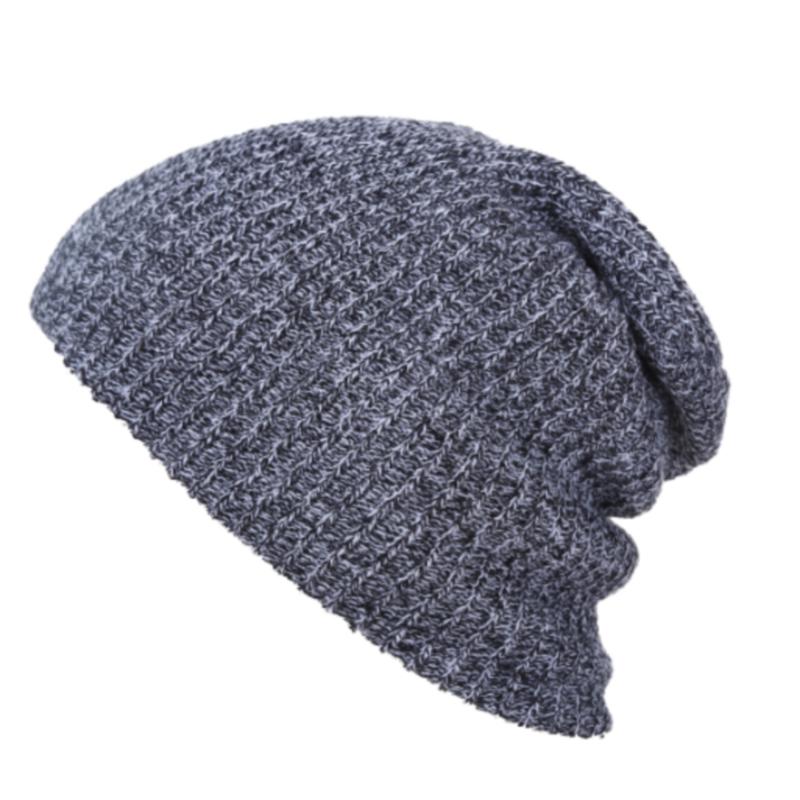 Hip Hop Knitted Hat Women's Winter Warm Casual Acrylic Slouchy Hat Crochet Ski Beanie Hat Female Soft Baggy Skullies Beanies Men
