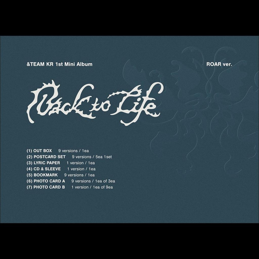 &TEAM - Vissza az életbe (ROAR ver.) / KR 1. Mini Album