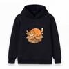 Kids Unisex Boys Girls Pullover Hoodie, Cute Chonky Orange Cat In Small Cardboard Box Print Casual Warm Hooded Sweatshirt for Daily Wear School
