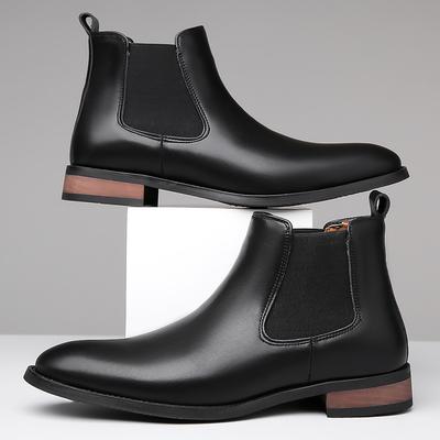 Moda Nova Chegada Botas Chelsea Masculinas Casuais Slip-on Botas de Negócios Moda Cowboy Botas de Cano Curto Masculinas Calçado de Lazer para Caminhada