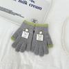 3-8 Years Old Thicken Velvet Children Knitted Gloves Elastic Winter Warm Gloves