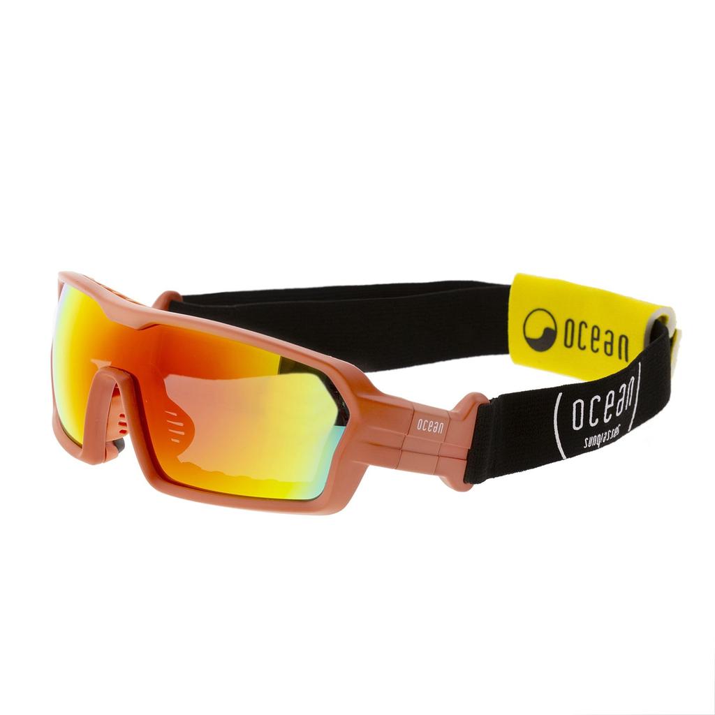 OCEAN CHAMELEON Floating UV Recycled Interchangeable Frame Matte Red Red REVO Sunglasses, Protection, Materials, & Strap, (Polarized Lenses),