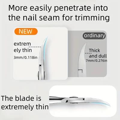 Stainless Steel Ingrown Toenail Clippers Slanted Design with Extended Tip for Thick Soft Nails Eagle Beak Nail Clippers  Gift