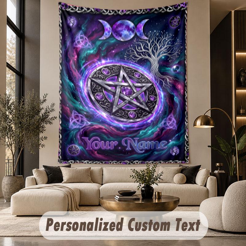 Witchcraft (14) Theme Custom Tapestry Personalized Custom Name Text Wall Hanging Tapestry Home Decor Background Cloth