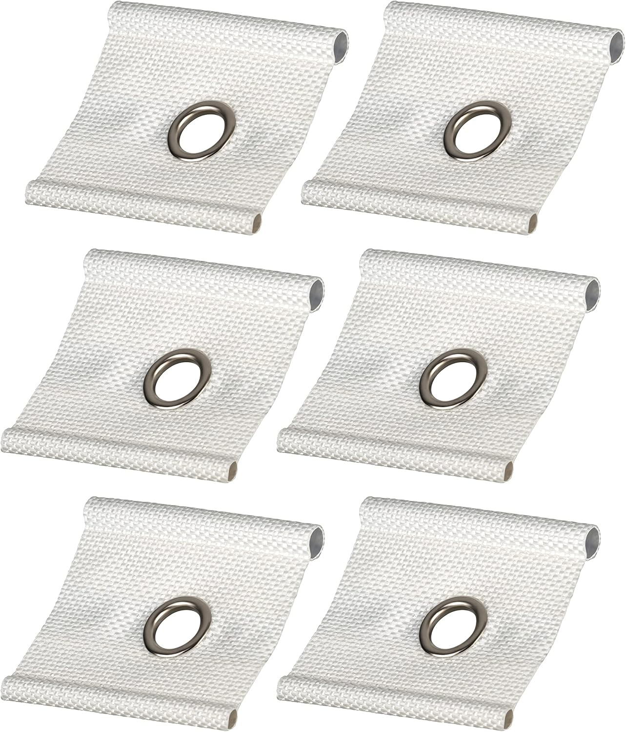 

Люверсы для трубной рейки 5/6 мм - 7/8 мм, набор трубной ленты, крючок для тента, тент для кемпинга, каравана, белый, прямоугольный 6pcs