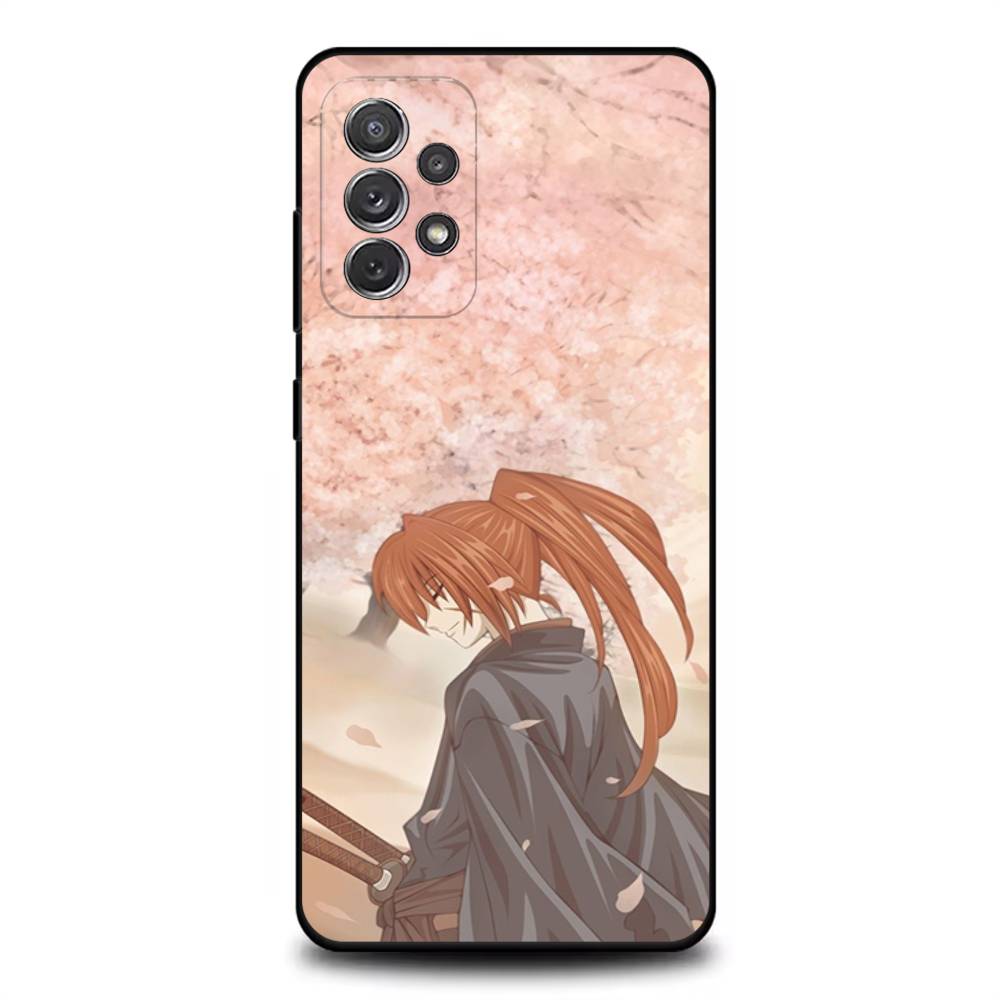 Anime R-Rurouni K-Kenshin Phone Case For Samsung S 25,24,23,22,30,21,10,9,Ultra,Plus,Lite,FE,4,5G Black Soft Case