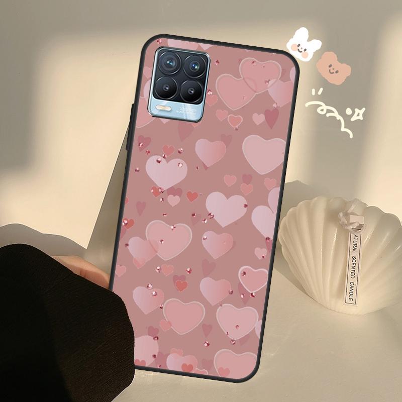 Love Rose Gold Style Case For Realme C55 C63 C61 C51 C53 C25 C65 C67 C71 C75 11 12 13 14 Pro Plus GT6 GT7 15 Pro