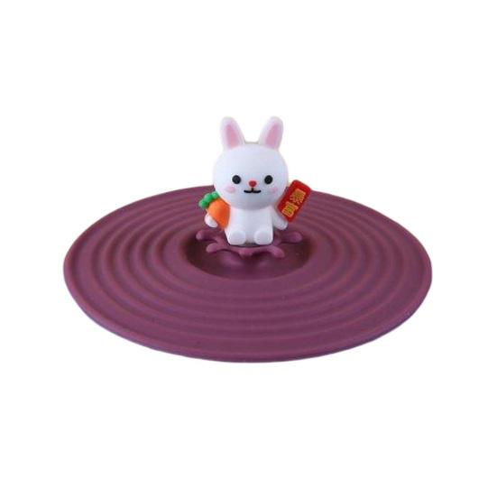Attractive Food-grade Dustproof Colorful Cartoon Cute Silicone Cup Cover Home Supplies Drink Cup Lid