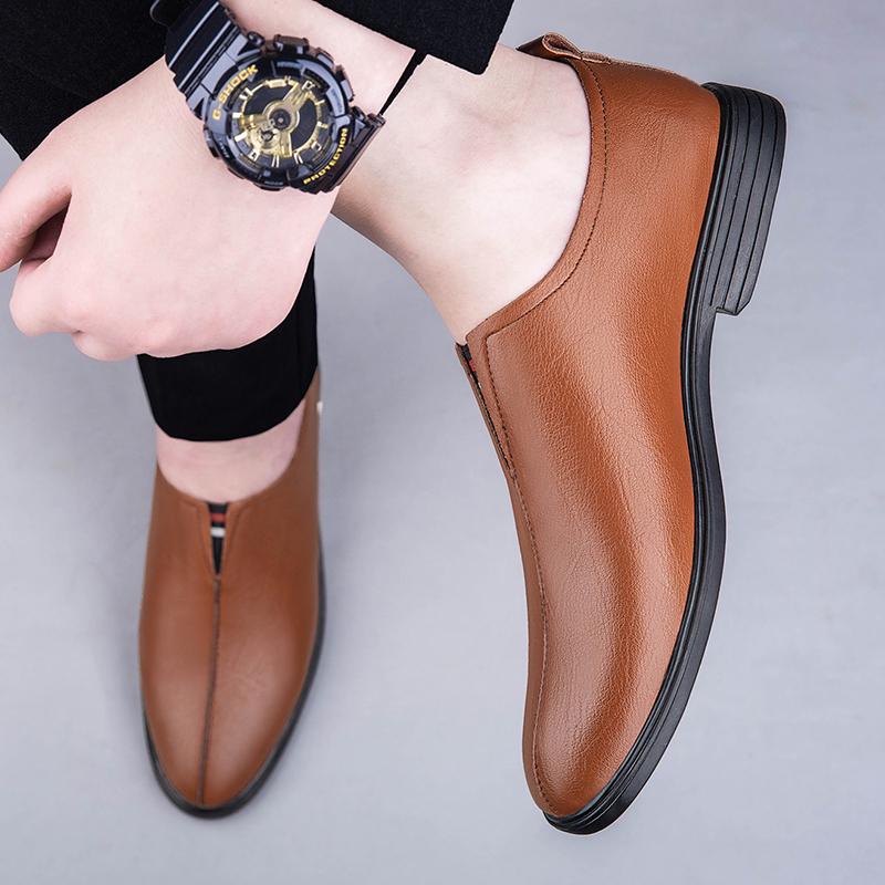 2024 Leder Herrenschuhe Lässig Luxus Italienisch Weich Herren Slipper Handgefertigte Mokassins Herren Atmungsaktiv Slip-on Bootsschuhe Oxford Schuhe