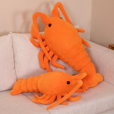 50-65cm Funny Simulation Lobster Plush Toy Lifelike Crayfish Doll Soft Stuffed Animal Shrimp Pillow Birthday Gifts for Kids