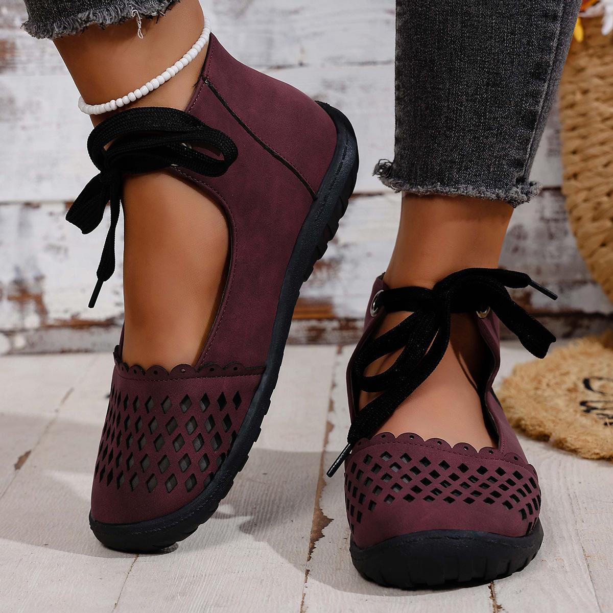 

Мода Мода Женские Лоферы 2025 Новые Дышащие Сандалии Весна Осень Большой Размер Кроссовки Спортивная Роскошь Комфорт Плоская Обувь Женская 36 бордовый