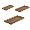 Rectangular Bamboo Food Tray Durable Key Storage Box Modern Serving Platter  for Party