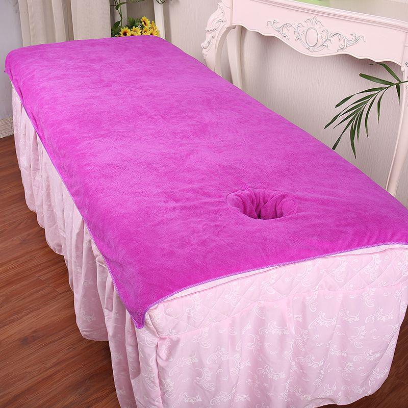 

Утолщенное полотенце-покрывало для массажной кушетки с отверстием для лица - Быстро впитывает воду и не оставляет ворсинок, Аксессуар для ванны для ухода за кожей Standard 50x80cm Head Towel with Hole светло-фиолетовый