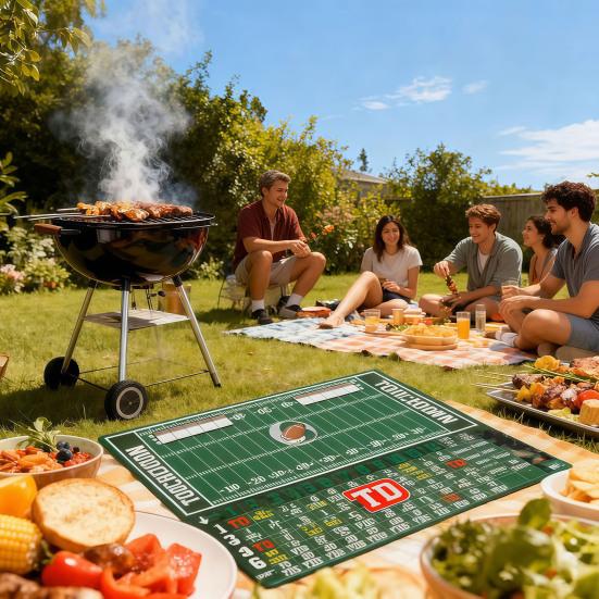 Dice Football Board Game Portable Travel Family Night Parties Interactive Football Game Adults Football Knuckle Touchdown Dice Tabletop Game