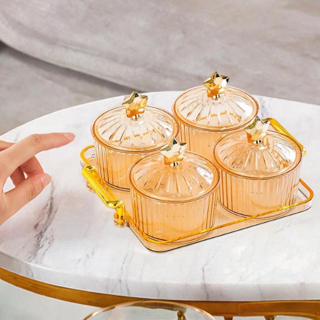 Divided Platter for Dried Fruits And Snacks Ideal Celebrations