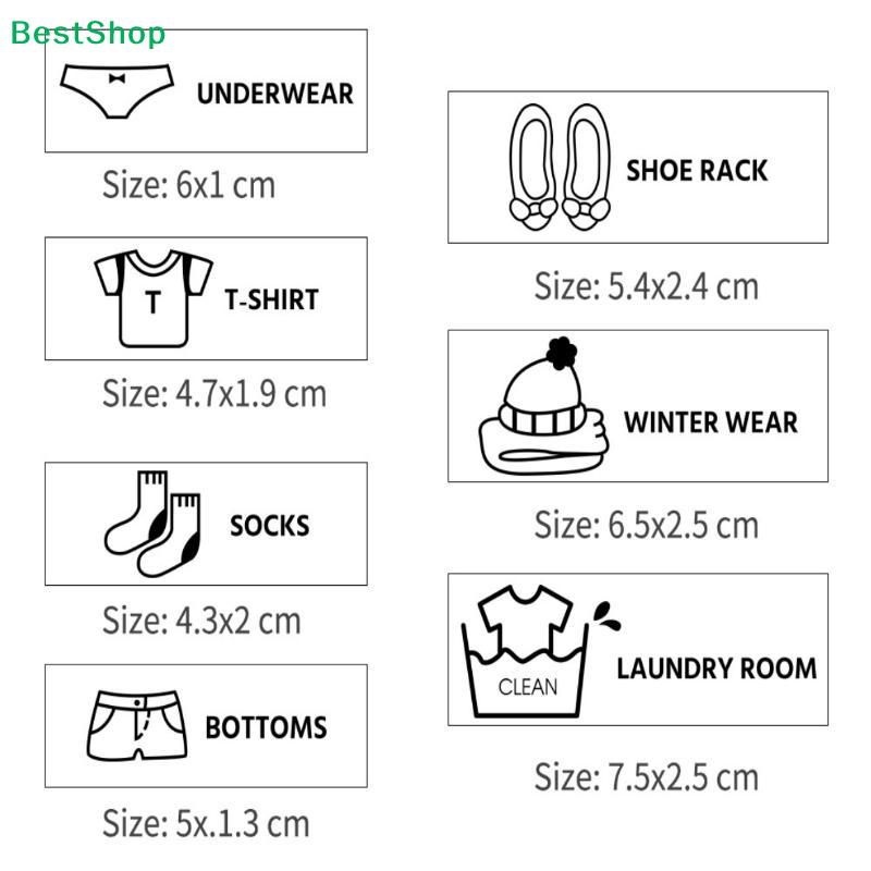 1/5 Sheets Baby Clothes Stickers Home Decor Wardrobe Sticker Decal Bedroom Mural Cabinet Classification Cartoon Stickers