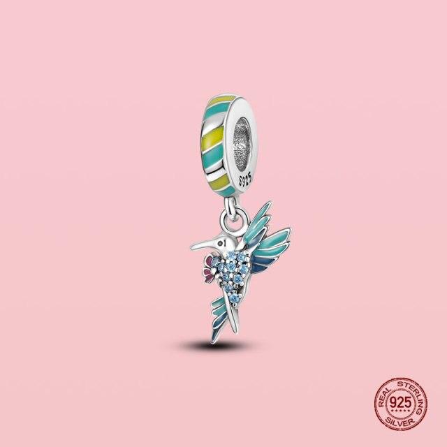 Pendentif en argent sterling 925 avec perles pour bracelet et collier Panjia originaux, bijoux pour femmes