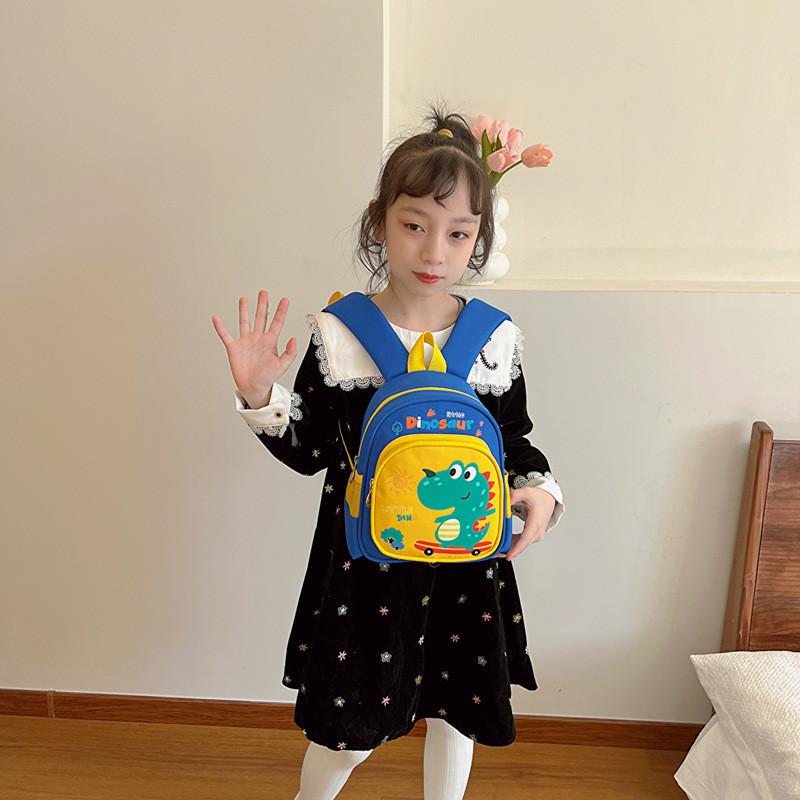 Cute Cartoon Dinosaur Backpack For Preschool Boys And Girls Anti-lost Bag