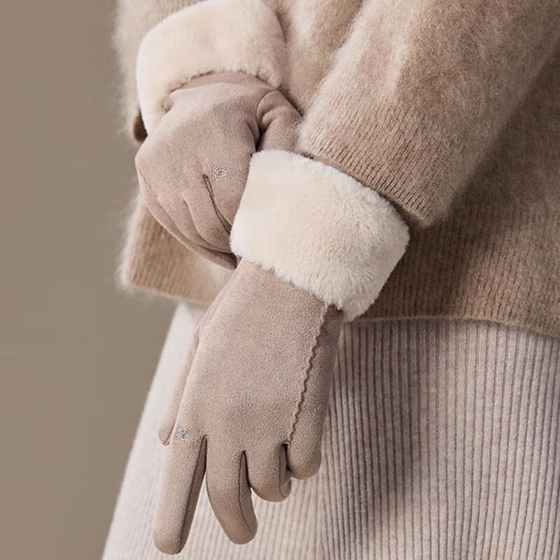 JIUMU Women's Suede-like Lined Touchscreen Winter Gloves