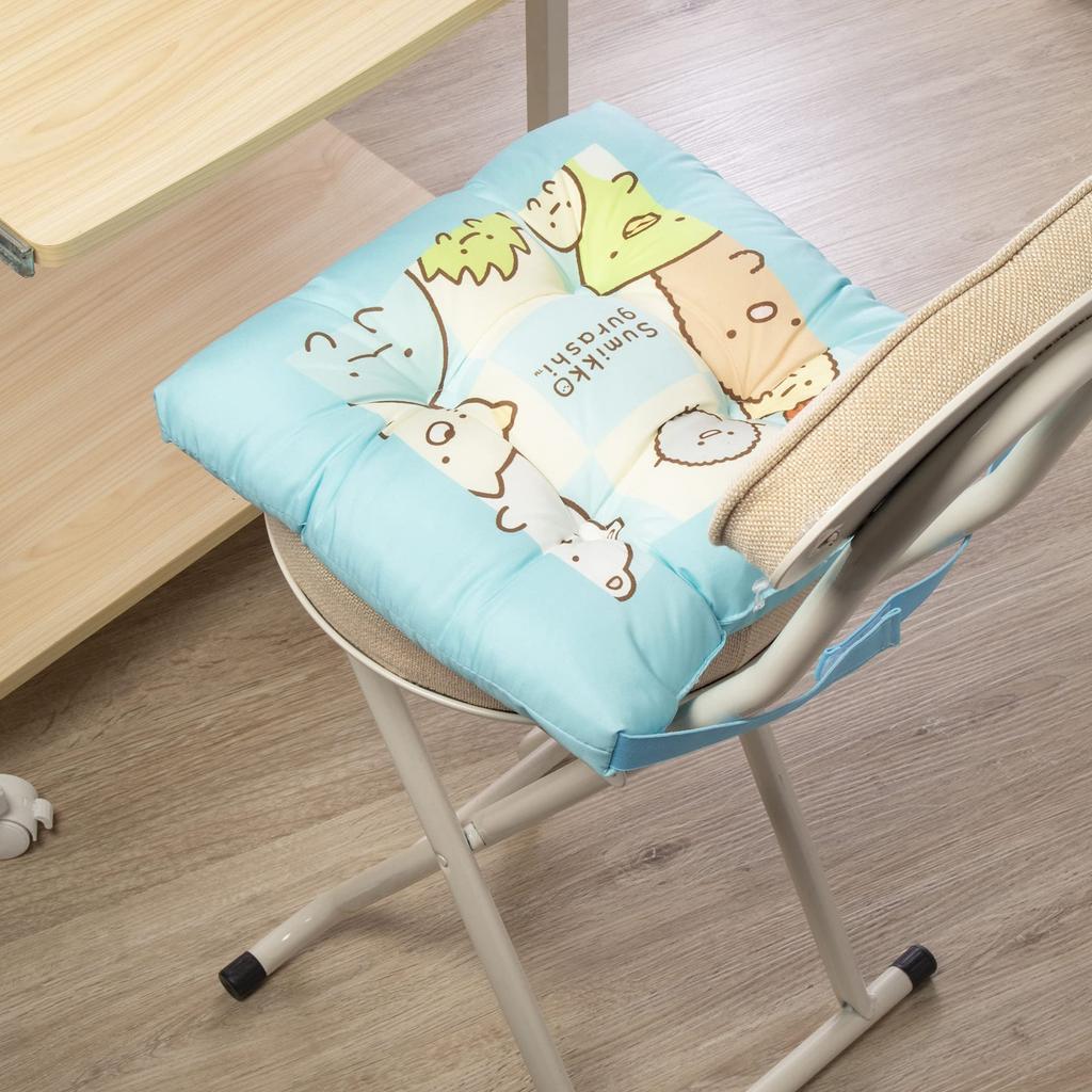 MORIPiLO Morishita Sumikko Gurashi Zabuton Chair Cushion 30x30cm Children School Kindergarten Girls Character Goods Blue 4620354