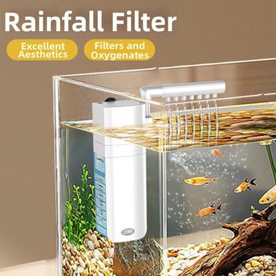 Silent Aquarium Built-in Filter 3 In 1 Submersible Pump Fish Tank Filter  Turtle Tank