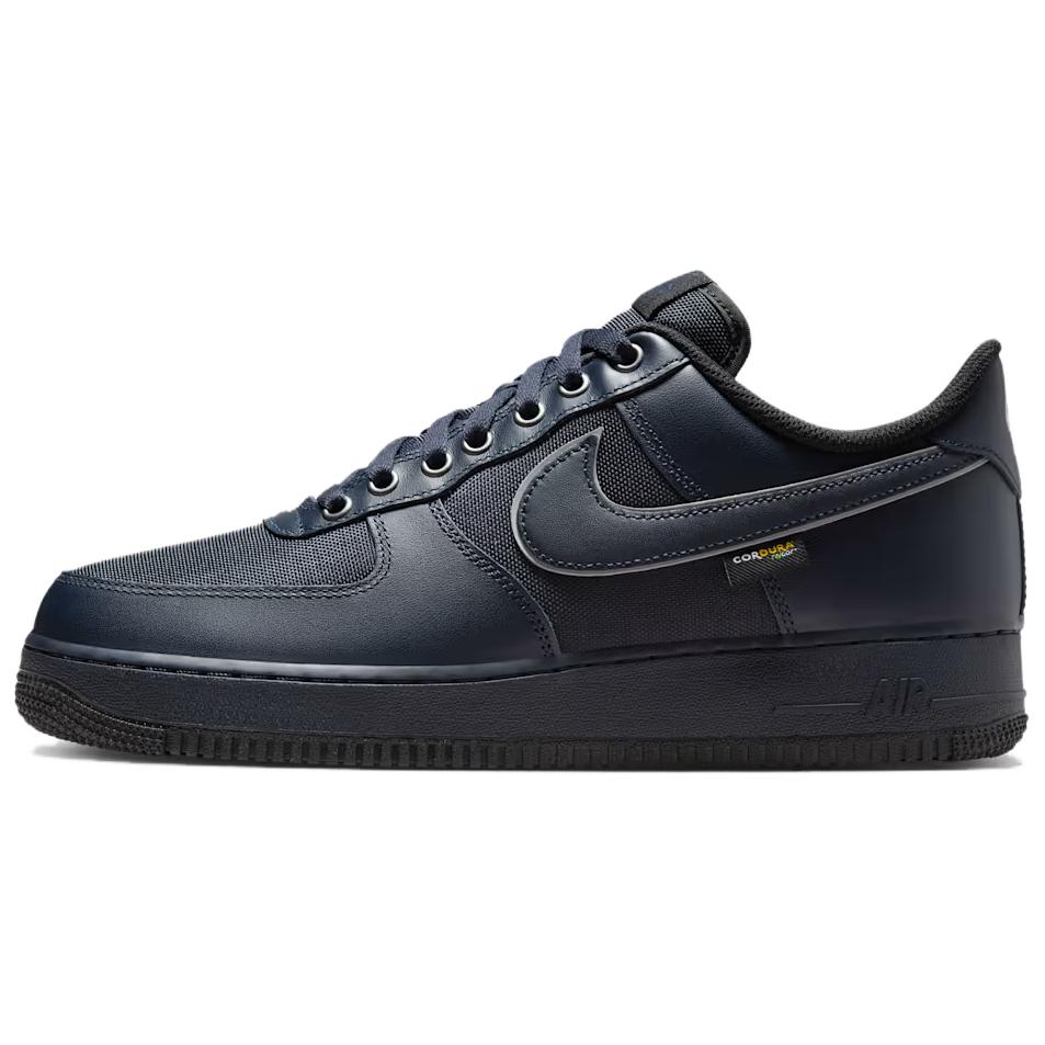 Nike Air Force 1 Low Dark Obsidian Cordura Unisex Sneakers Blue Black Metallic-Silver IM6001-475 40.5