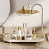 Stylish Modern Tabletop Rack Removable Double Layer Storage Rack Space-Saving Makeup Display Makeup Display Stand Bathroom