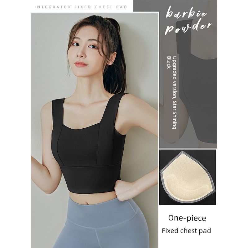 

Sports Intimates Women s Anti-Shock and Anti-SAG Fitness Running Outfit High-Strength Yoga Clothes Vest Summer One-Piece Bra Starshine Black S