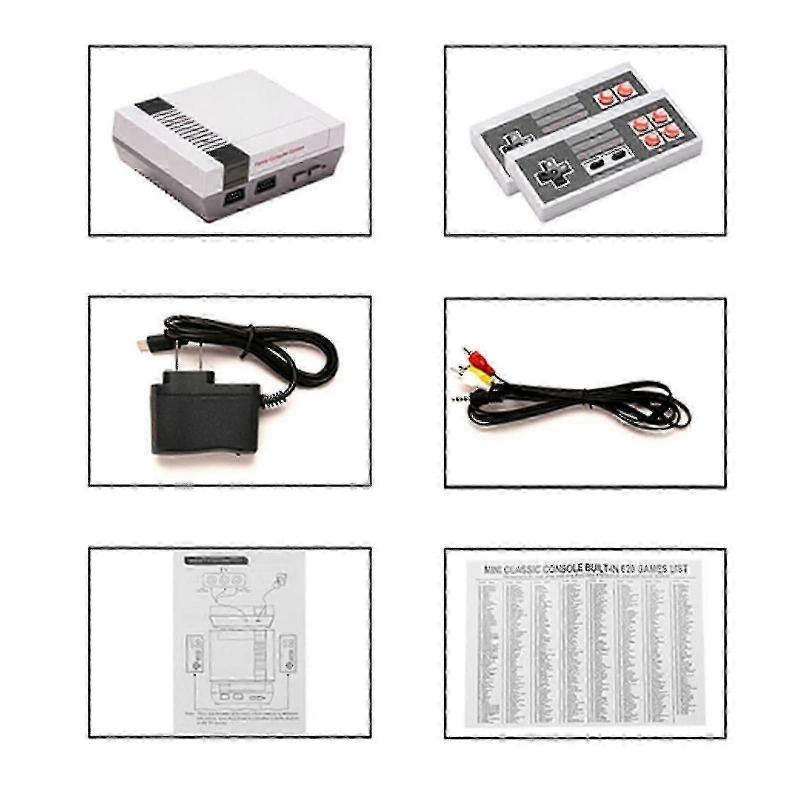 Retro Game Console With 620 Video Games, Av And Hdmi Hd Output, Plug And Play, Classic Edition Mini Entertainment System Adults And Kid
