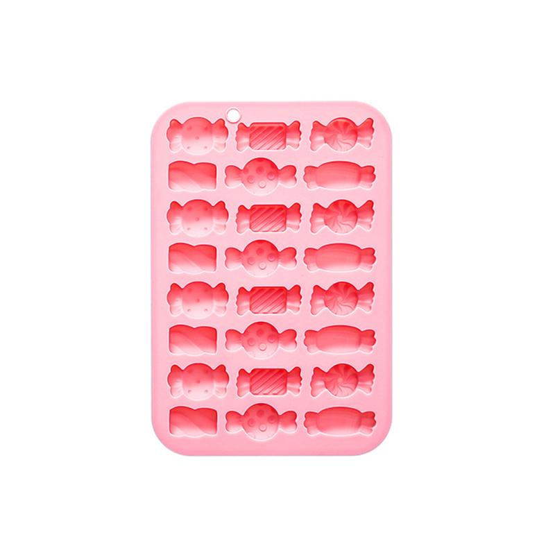

24 Cavity Different Candy Silicone Molds Fondant Chocolate Molds Birthday Cake Decoration Soft Candy Molds Baking Accessories розовый