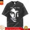 Washed Vintage Michael Jackson Dangerous World Tour T Shirt Men Women Classic Gothic Rock Tshirt Men's Punk Oversized T-shirts