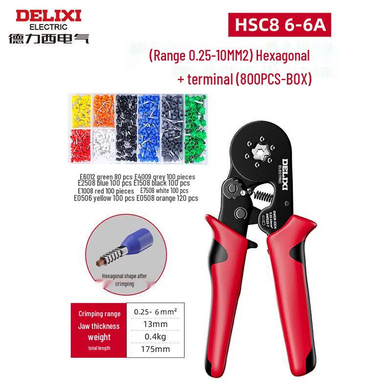 Delixi Wiring Terminal Crimping Pliers