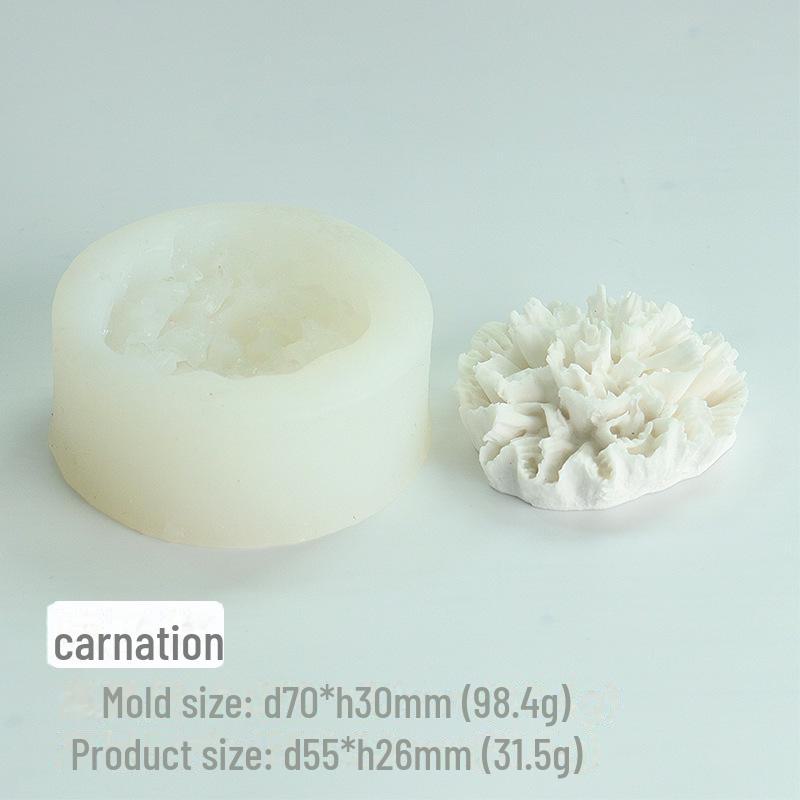 

3D силиконовая форма: Белые розы и пионы для торта, помадки, свечей, мыла, ароматерапии.