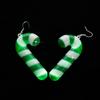Santa Claus Xmas Dangle Ear Clips Electric Luminous Christmas Pendant LED Drop Earrings  Girls