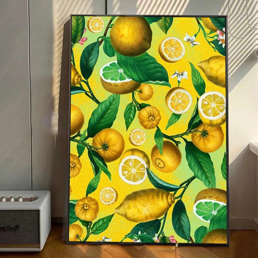 Lemon Market Print Poster Good Quality Prints And Posters Vintage Room Home Bar Cafe Decor Aesthetic Art Canvas Paintings