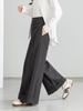 Xin Ge Women's Spring Tencel Cotton High Waist Wide Leg Pants with a Lazy Style Design