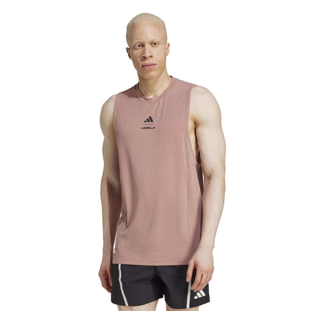 Adidas Les Mills Grafické tílko JRS33 KRL50 Warm Clay Pánské (JJ1436) J/L