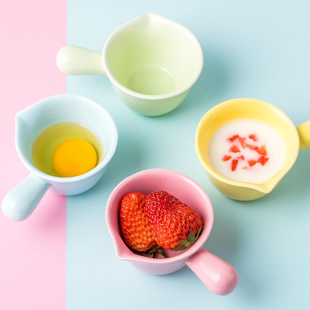 Ceramic Milk Pot 70Ml with Handle Heat Resistant Microwave Oven Safe Dishwasher Friendly Multi Use Casserole Stew Soup Porridge