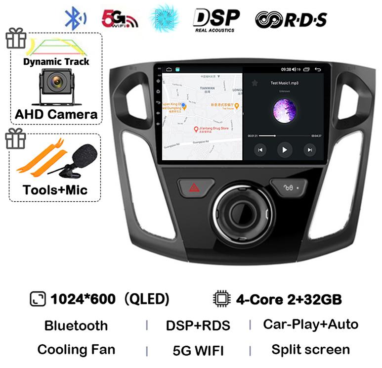

Android 14 Carplay Auto 2 Din DVD автомобильное радио для Ford Focus 3 Mk 3 салон 2012-2017 Мультимедиа Видео Плеер Навигация GPS Стерео