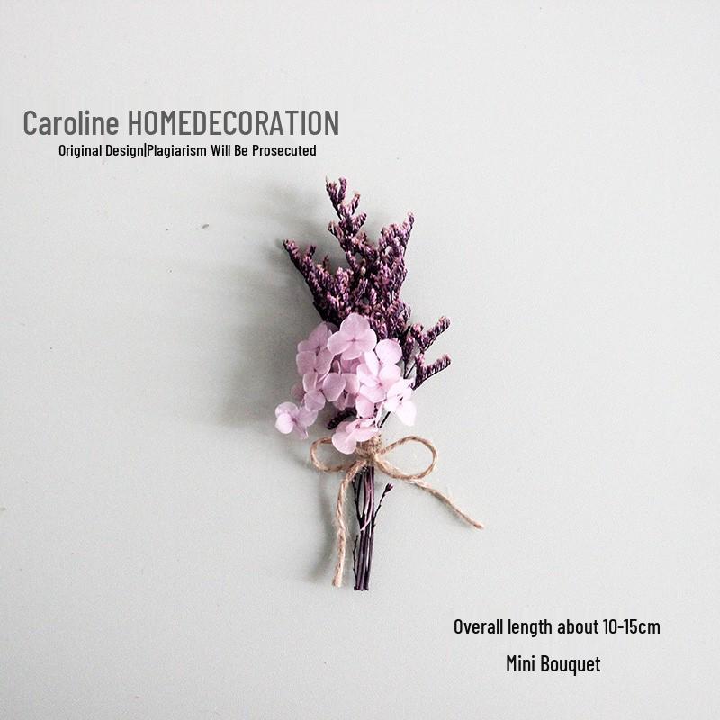 Mini Bouquet of Mixed Natural Dried Flowers: Preserved Gift Box for DIY and Decorations