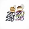 Orecchini in Acrilico con Nappe Glitterate Numero Anno Nuovo 2026